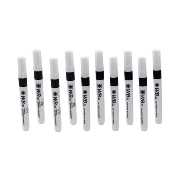 Economy Drywipe Marker Chisel Tip Black - Pk10