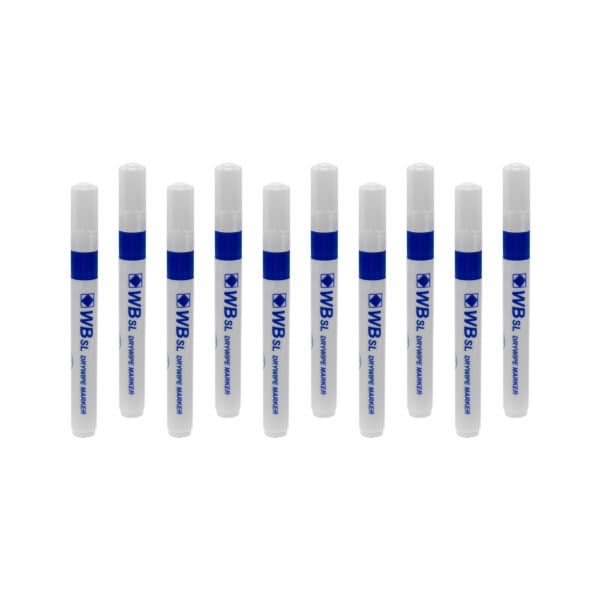 Economy Drywipe Marker Chisel Tip Blue - Pk10
