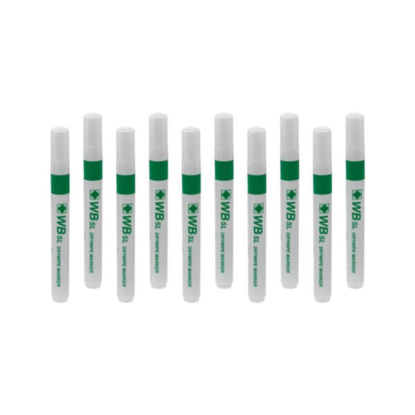 Economy Drywipe Marker Chisel Tip Green - Pk10