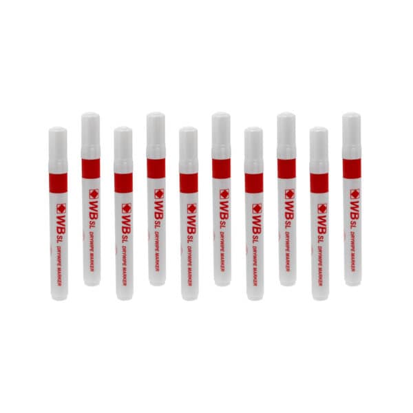 Economy Drywipe Marker Chisel Tip Red - Pk10