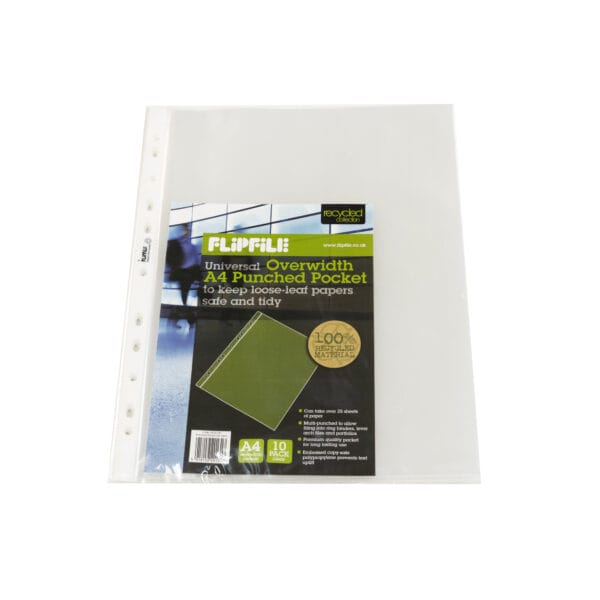Clear Punched Pockets Oversized - Pk25